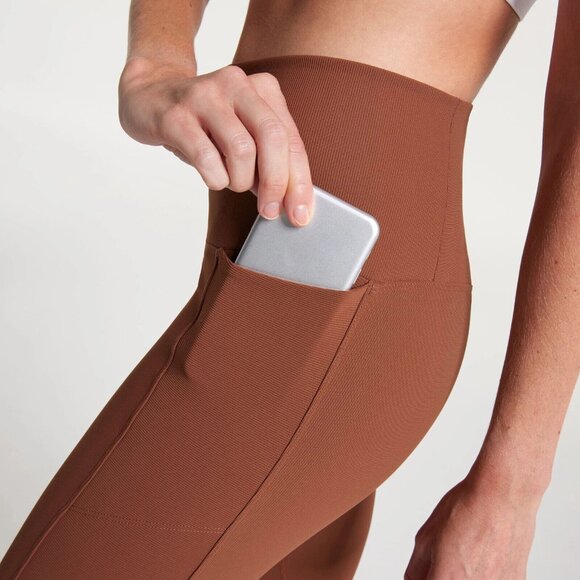 CALIA Women's Seamed Ribbed Essential 7/8 Legging - Picture 3 of 11